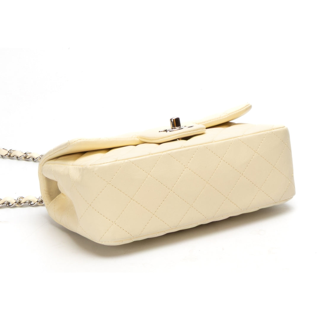Chanel White Classic Mini Square Flap Bag
