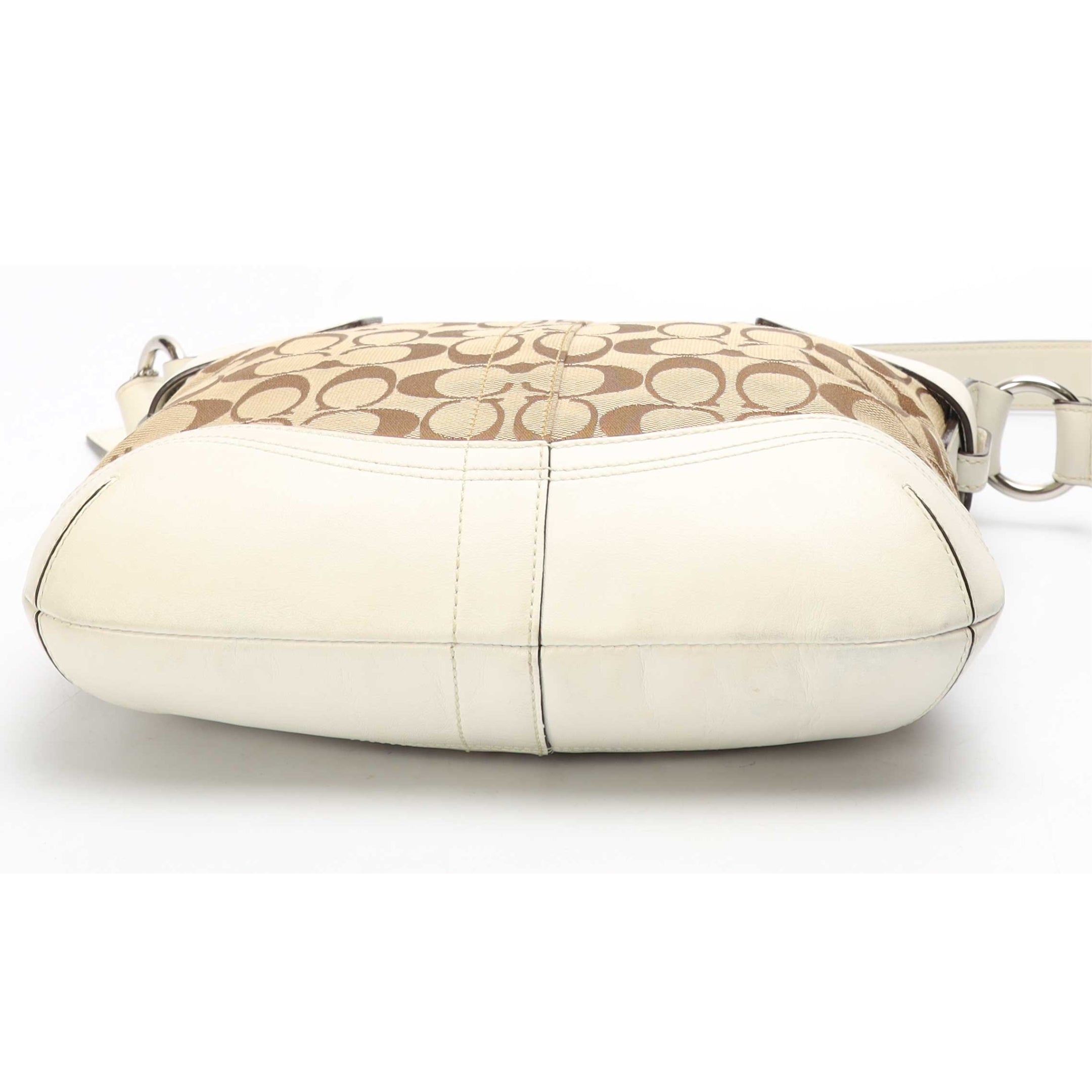 Coach Beige Signature Canvas Crossbody Bag