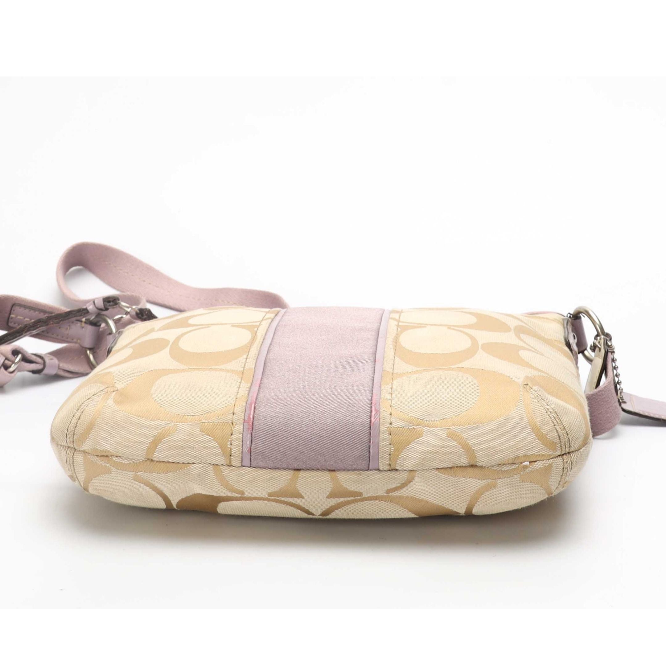Coach Signature Canvas Stripe Crossbody Bag