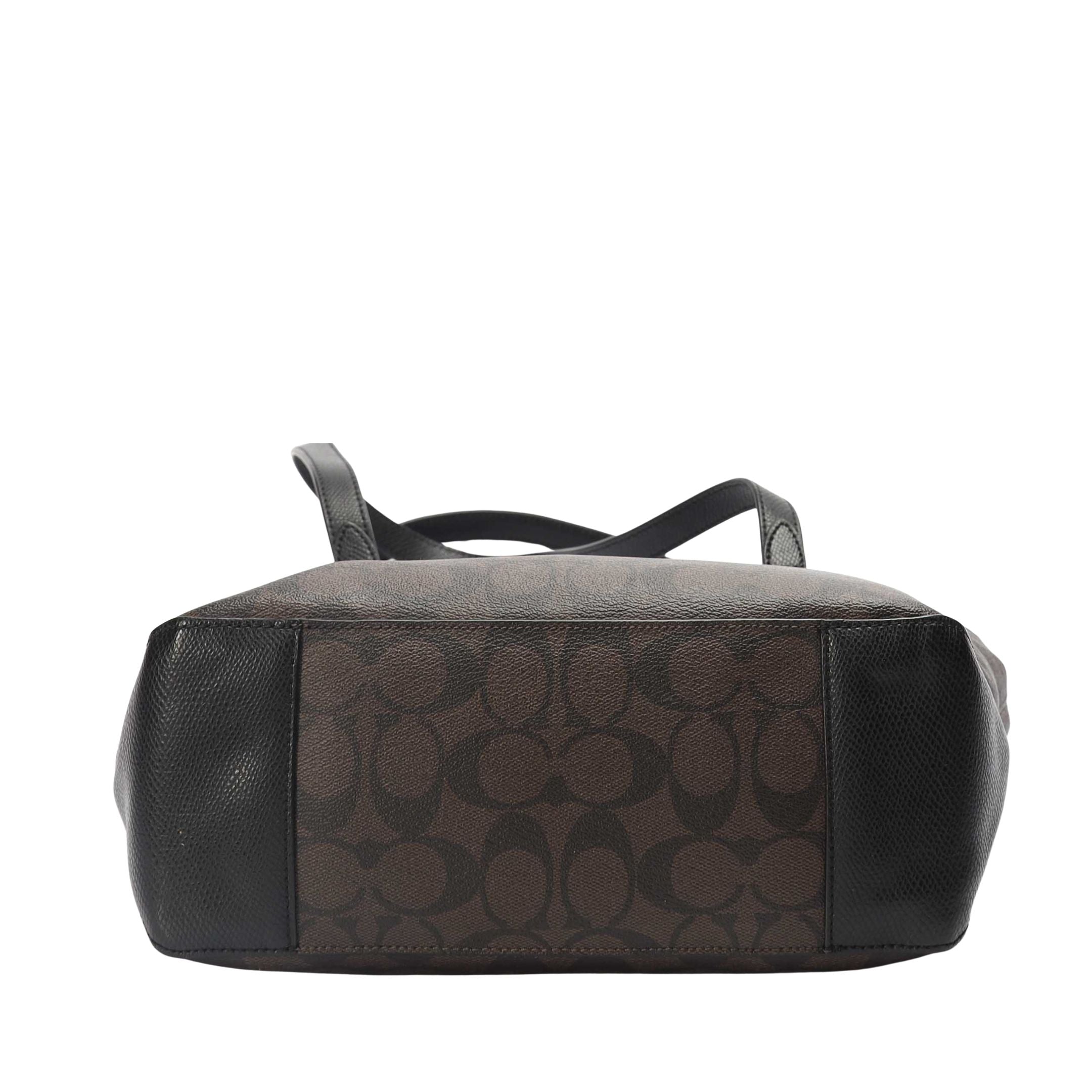 Coach Brown Signature Coated Tote