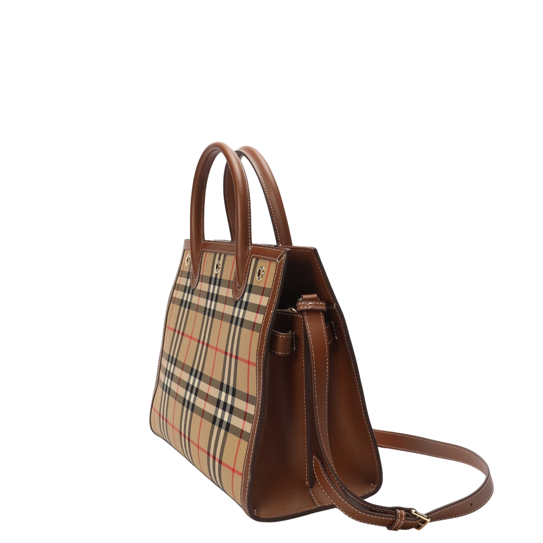 Burberry Archive Check Two Handle Satchel