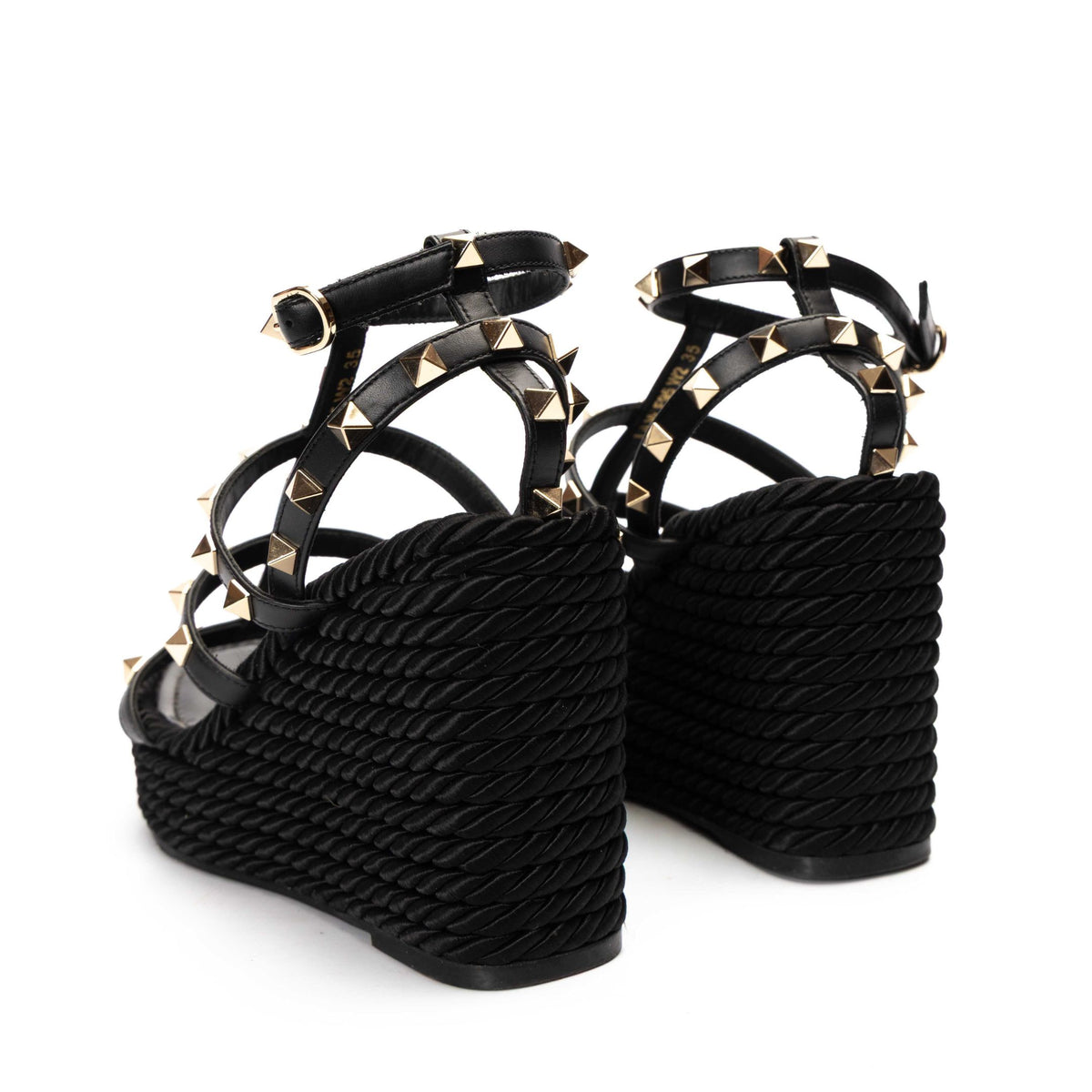 Valentino Garavani Rockstud Torchon Wedge Sandal