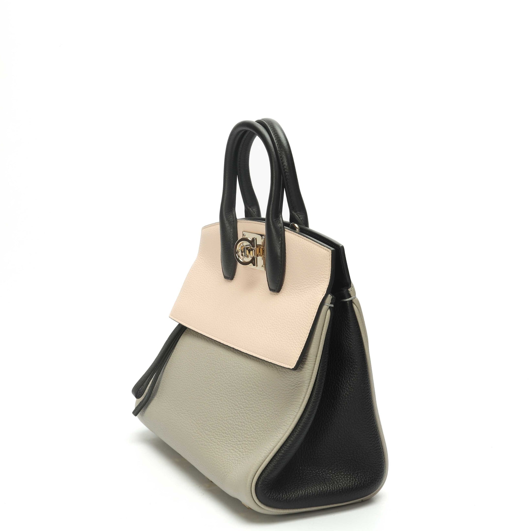 Salvatore Ferragamo Colorblock Studio Top Handle Bag