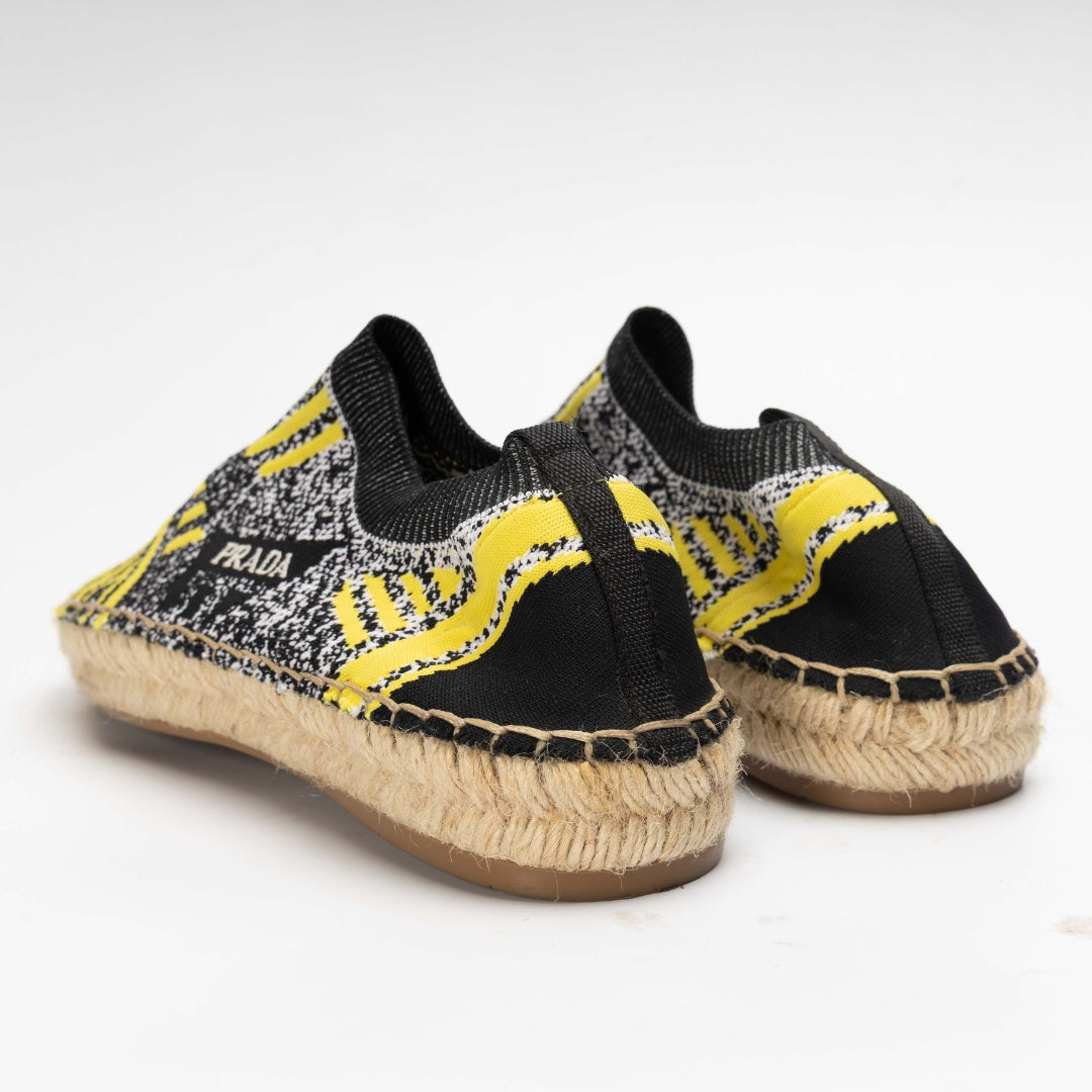Prada Multi Embroidered Logo Espadrille