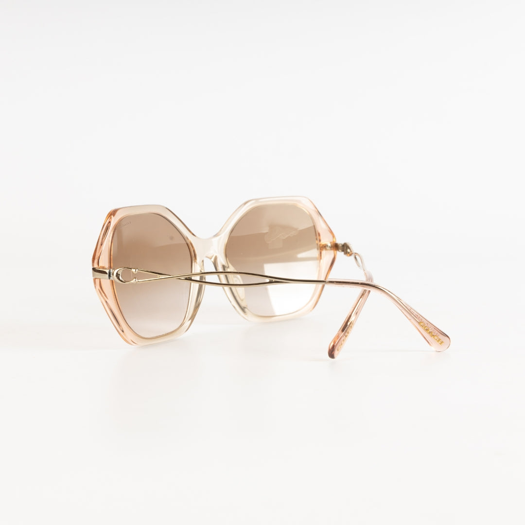 Coach Gradient Transparent Peach Sunglasses