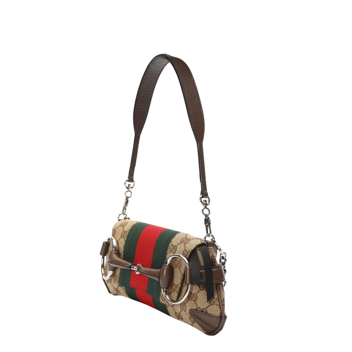 Gucci Beige Horsebit Chain Shoulder Bag