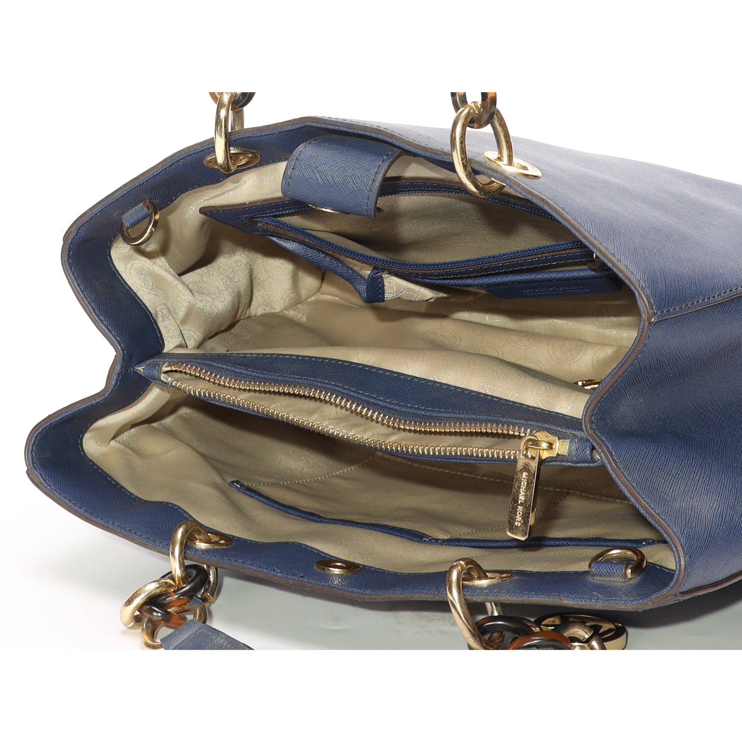 Michael Kors Cynthia Navy Convertible Satchel