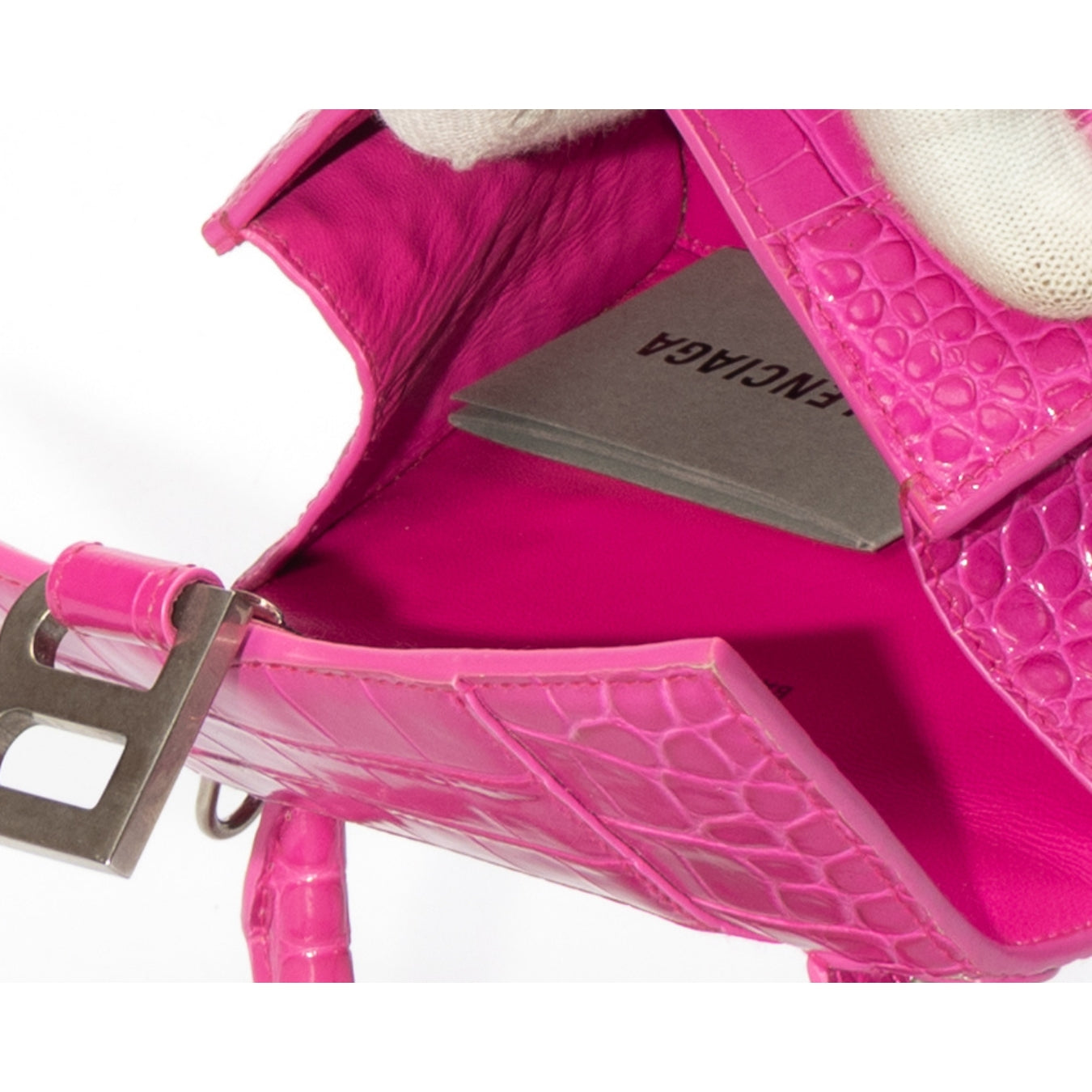 Balenciaga XS Pink Hourglass Crossbody Bag