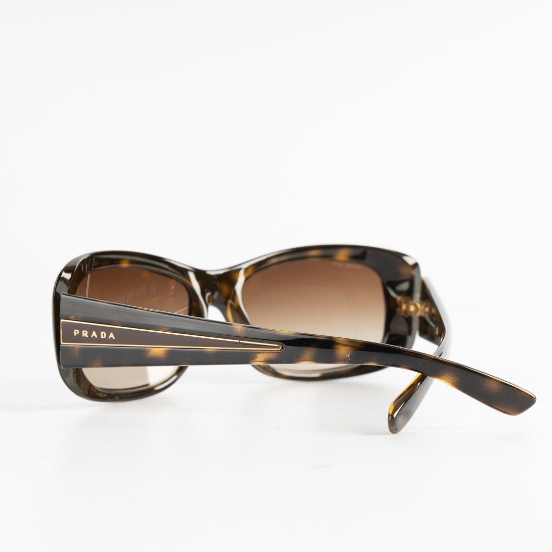 Prada Dark Tortoise Rectangular Sunglasses