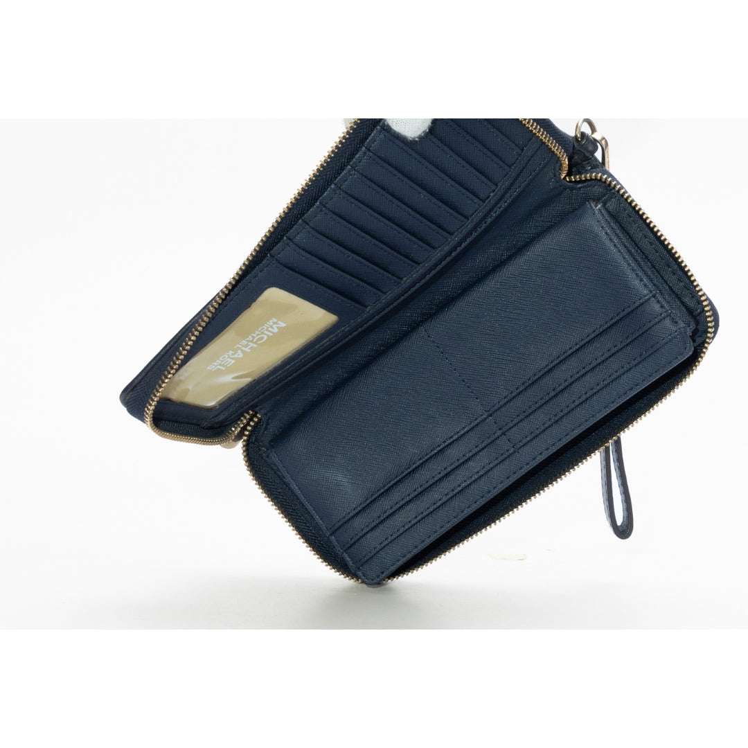 Michael Kors Navy Monogram Continental Wallet