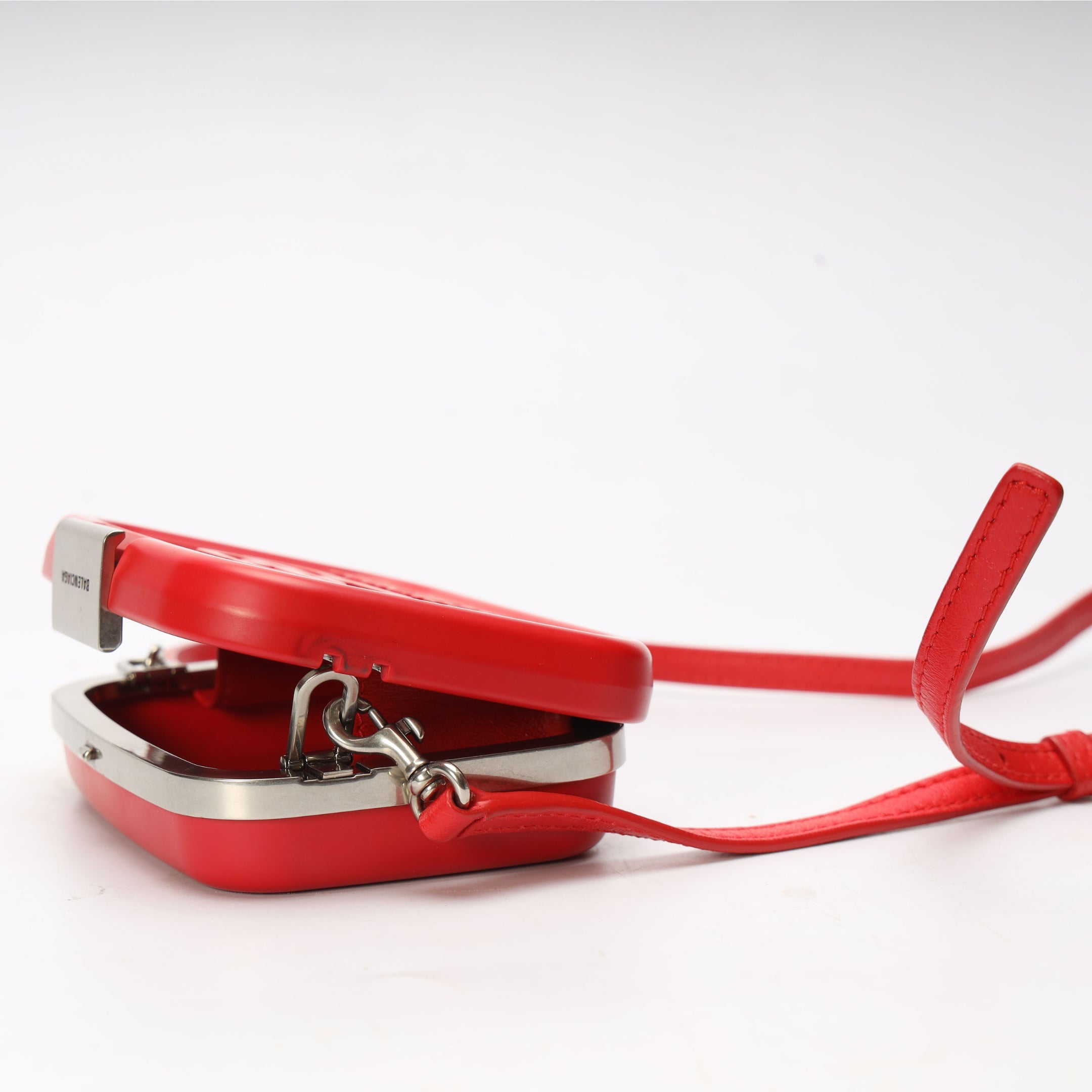 Balenciaga Recycled Plastic Red Mini Lunch Box Case Sling Bag