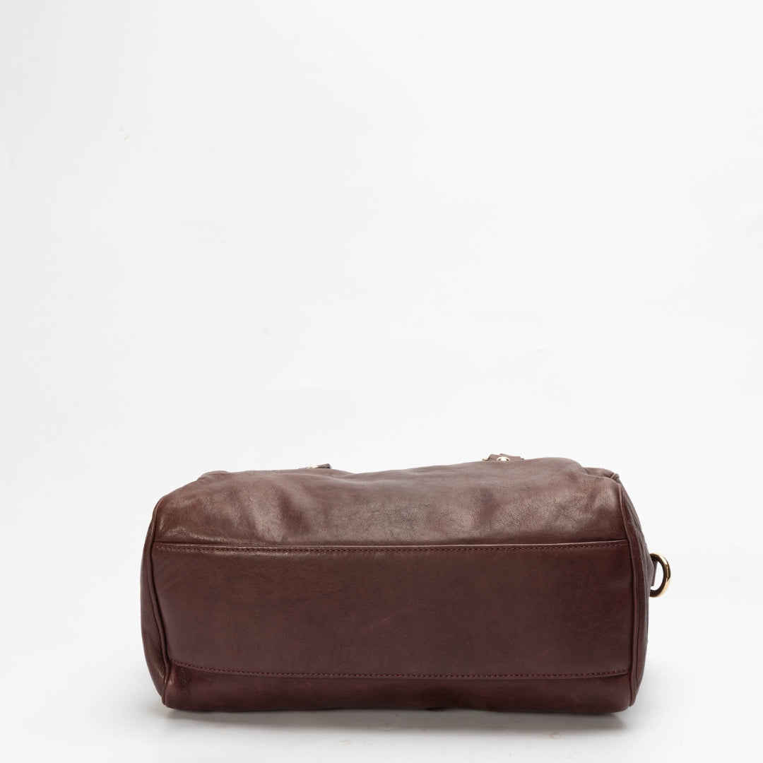 Jimmy Choo Brown Python Satchel