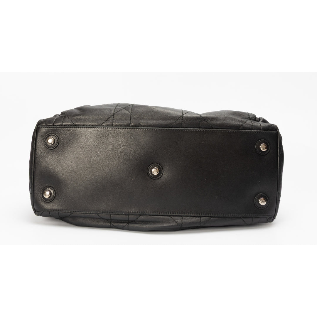 Dior Black Cannage Leather Le Trente Hobo Bag