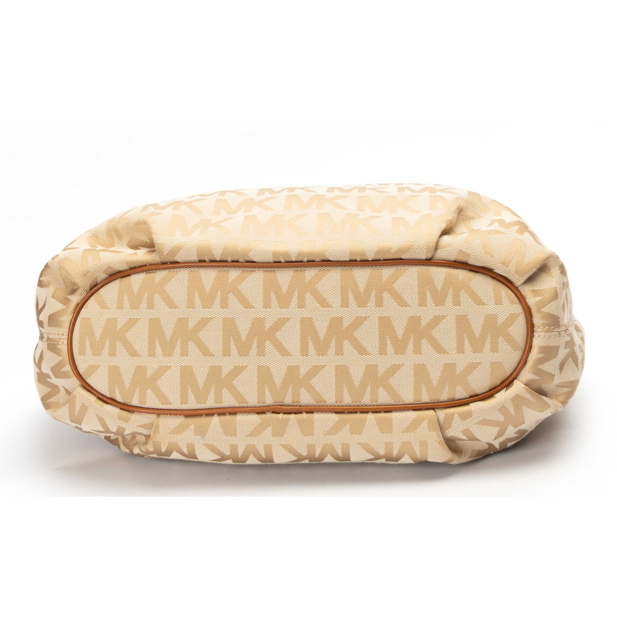 Michael Kors Ring Beige Signature Logo Shoulder Bag