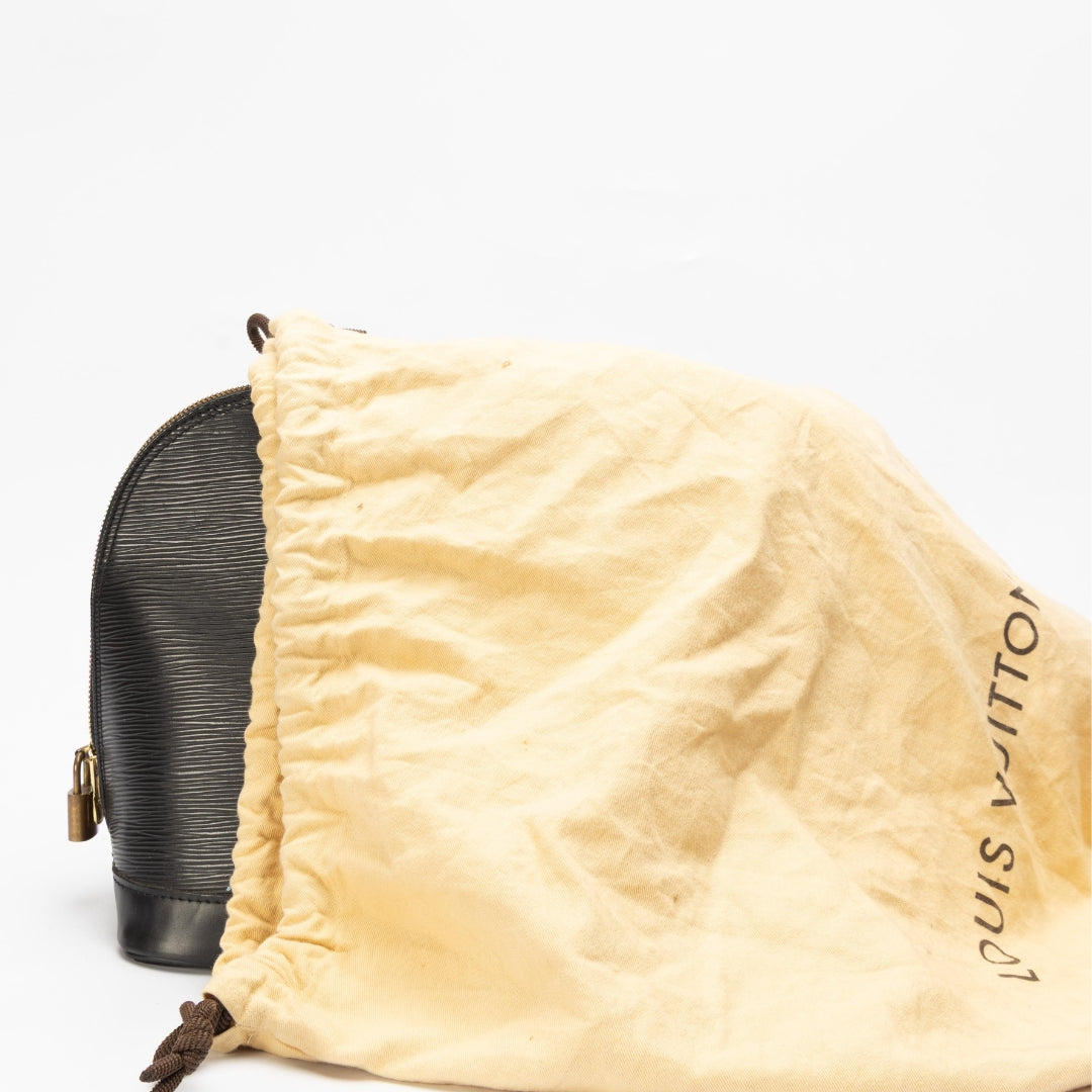 Louis Vuitton Black Epi Alma Satchel