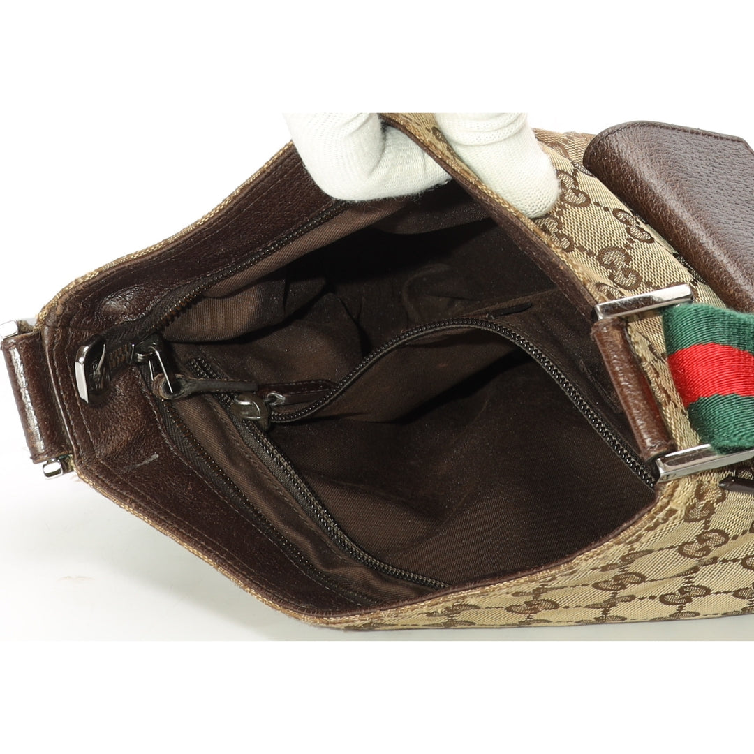 Gucci Beige GG Canvas Messenger Bag