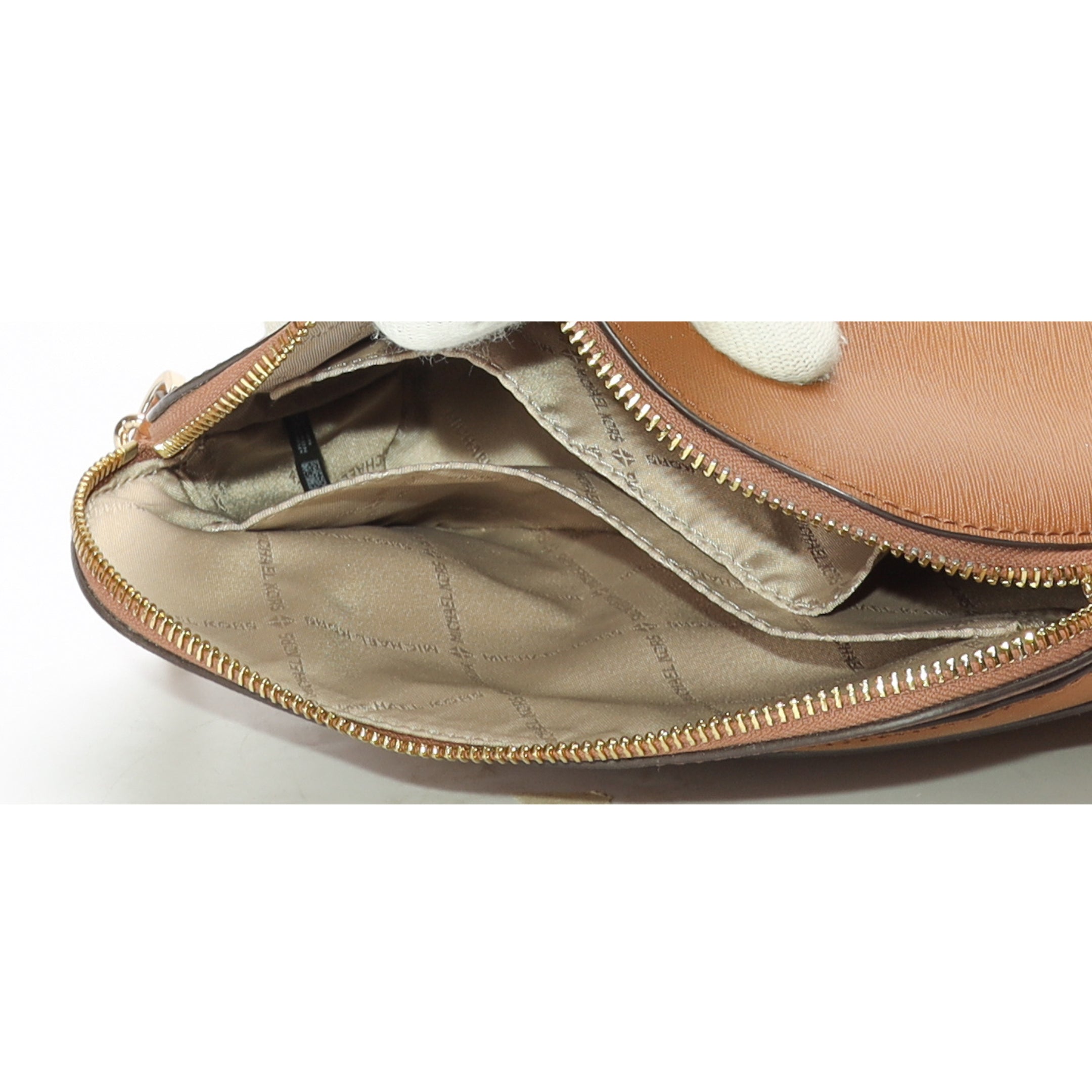 Michael Kors Tan Jet Set Travel Dome Crossbody Bag