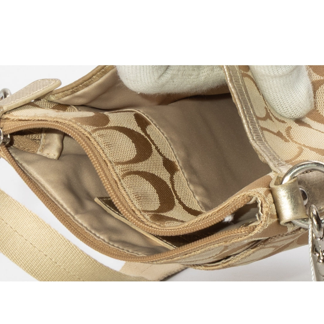 Coach Signature Canvas File Crossbody Bag