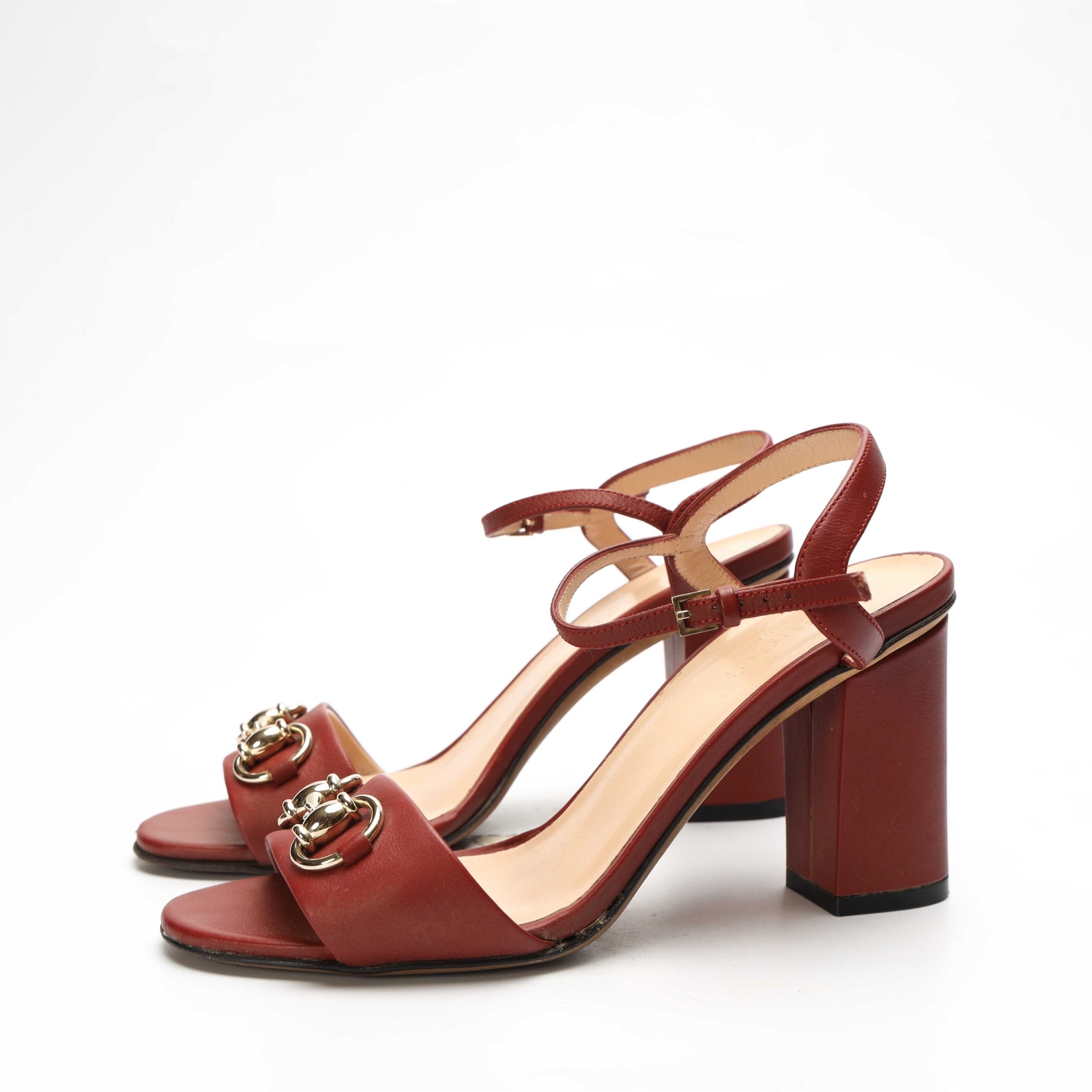 Gucci Horsebit Block Heels Sandals