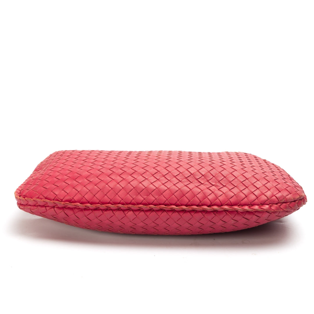 Bottega Veneta Red Intrecciato Leather Hobo Bag