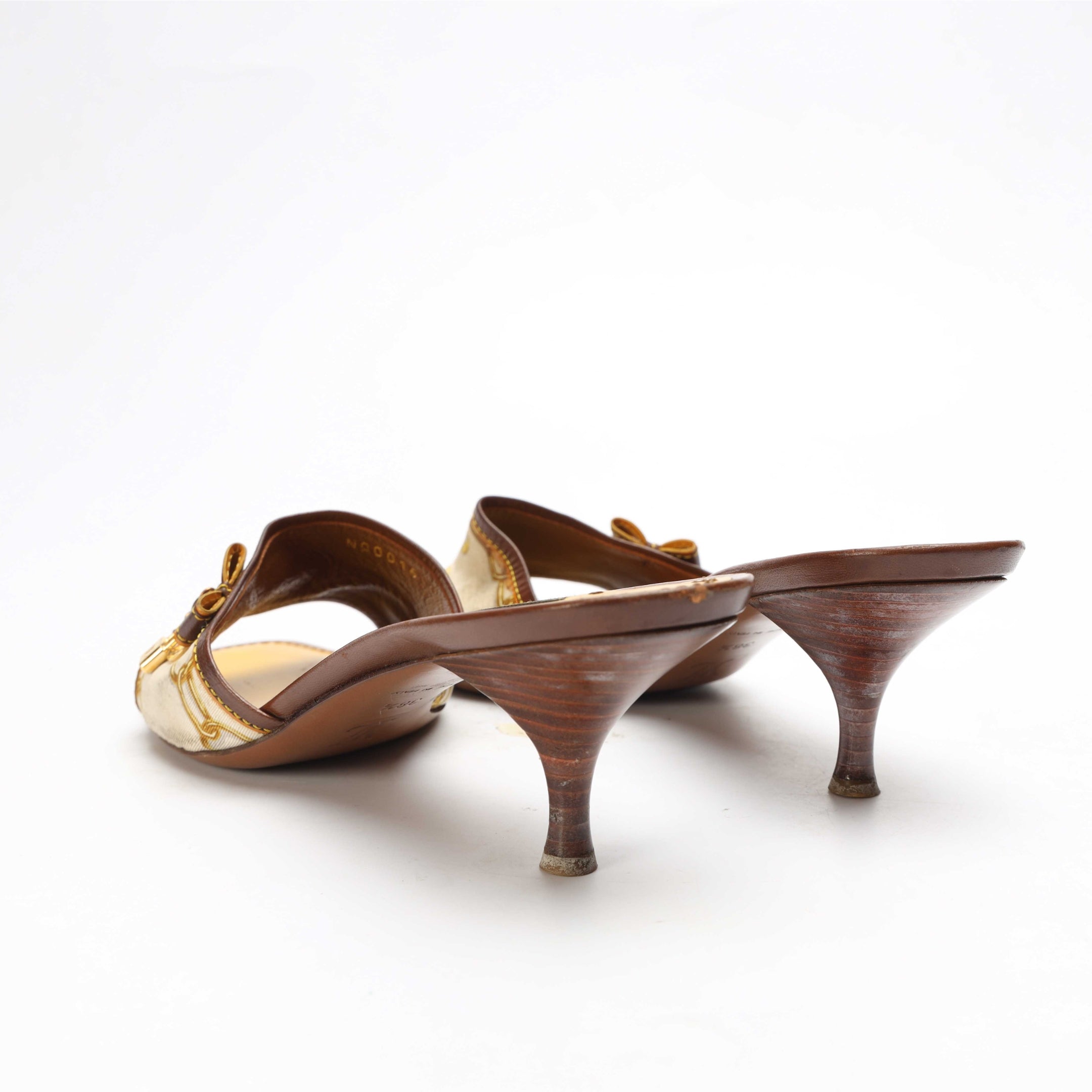 Louis Vuitton Brown Monogram Satin Charms Slide Sandals