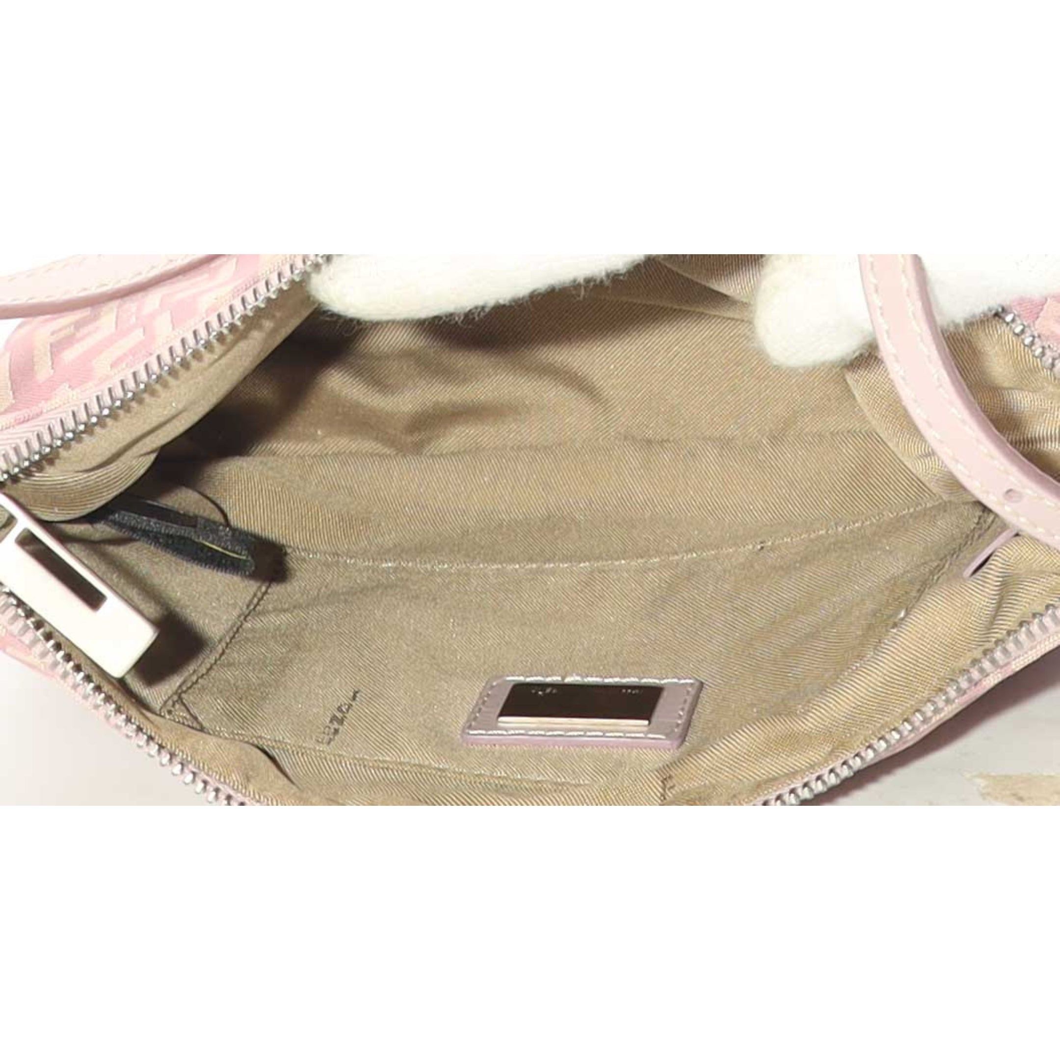 Fendi Pink FF Zucchino Vitello Pochette