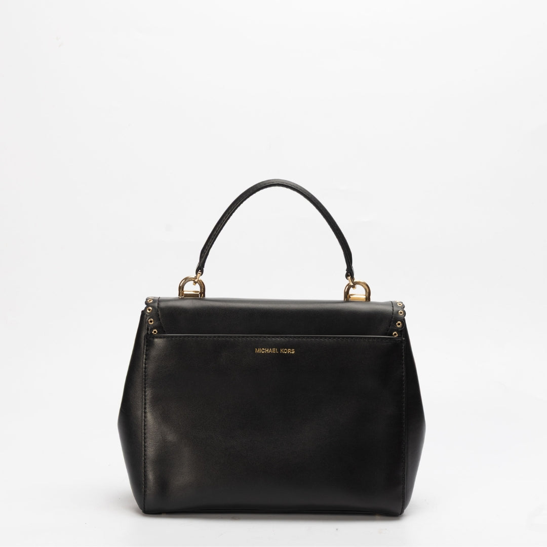 Michael Kors Black Medium Ava Top Handle Satchel