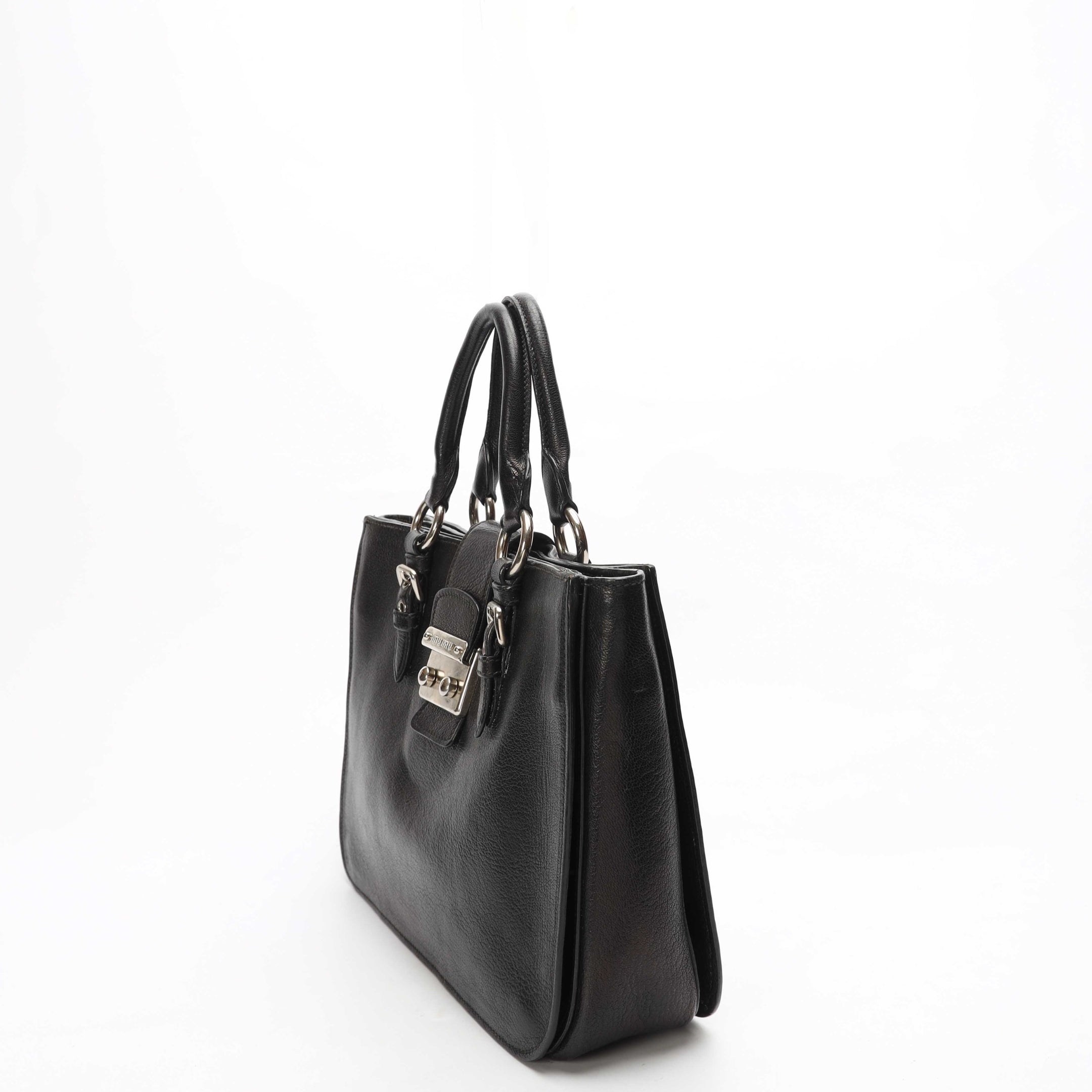Miu Miu Black Madras Tote