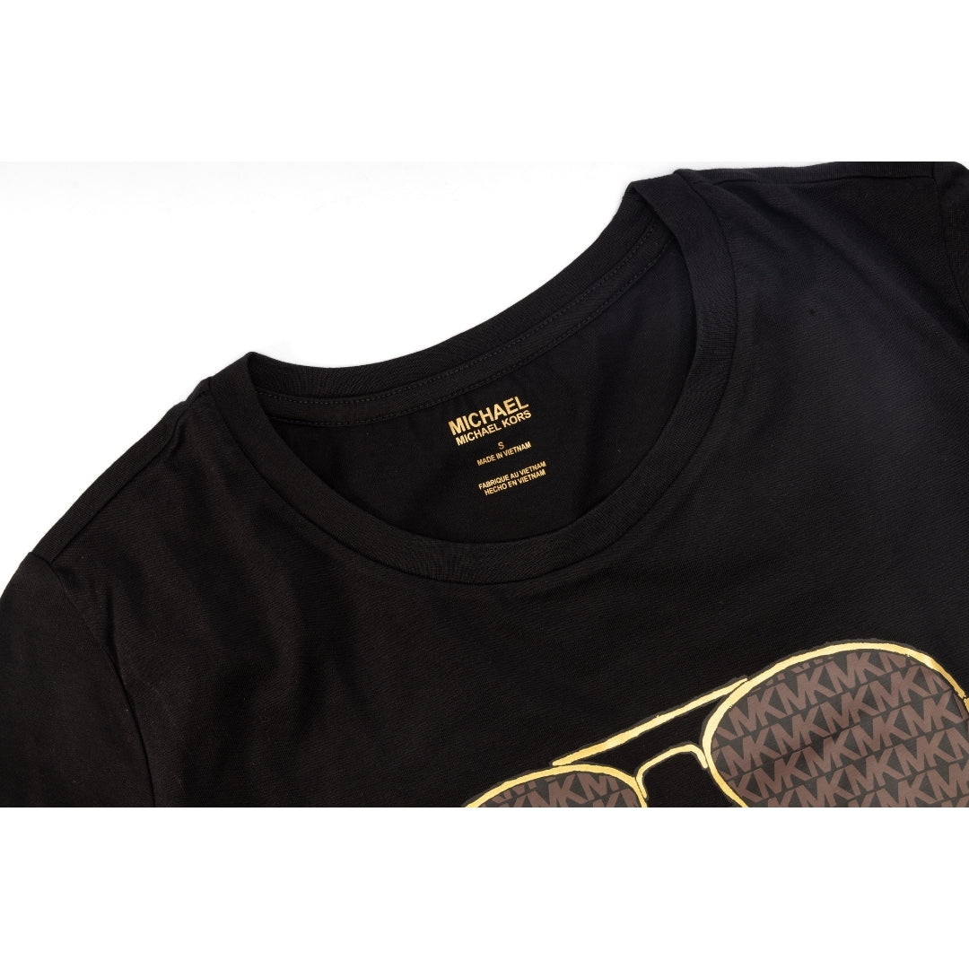 Michael Kors Logo Aviator Print Cotton T-Shirt