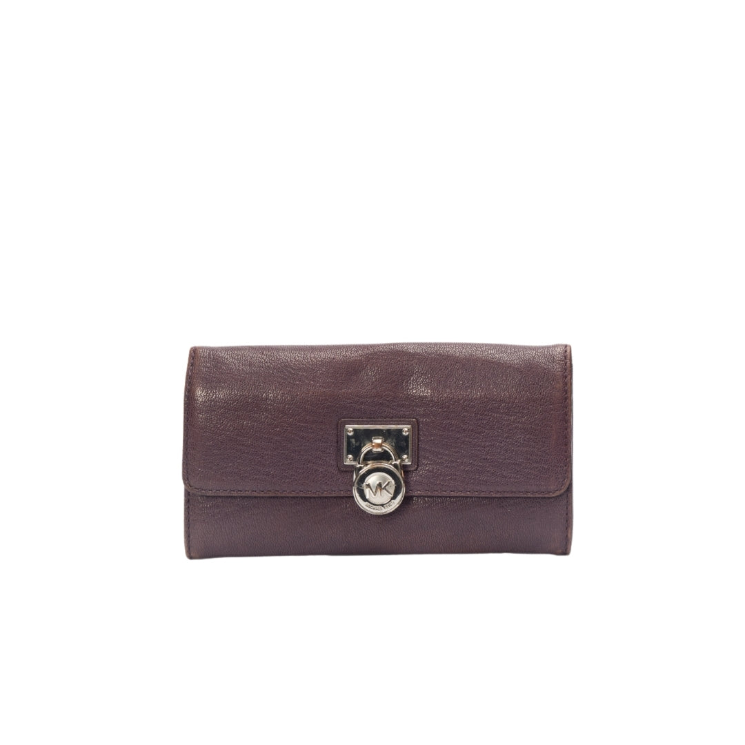 Michael Kors Python Embossed Leather Hamilton Flap Wallet