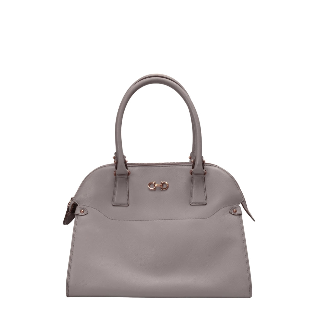 Salvatore Ferragamo Saffiano Leather Satchel