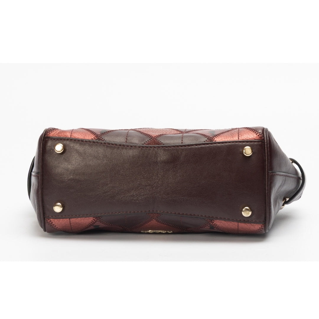 Coach Maroon Quilted Leather Swagger Canyon Satchel