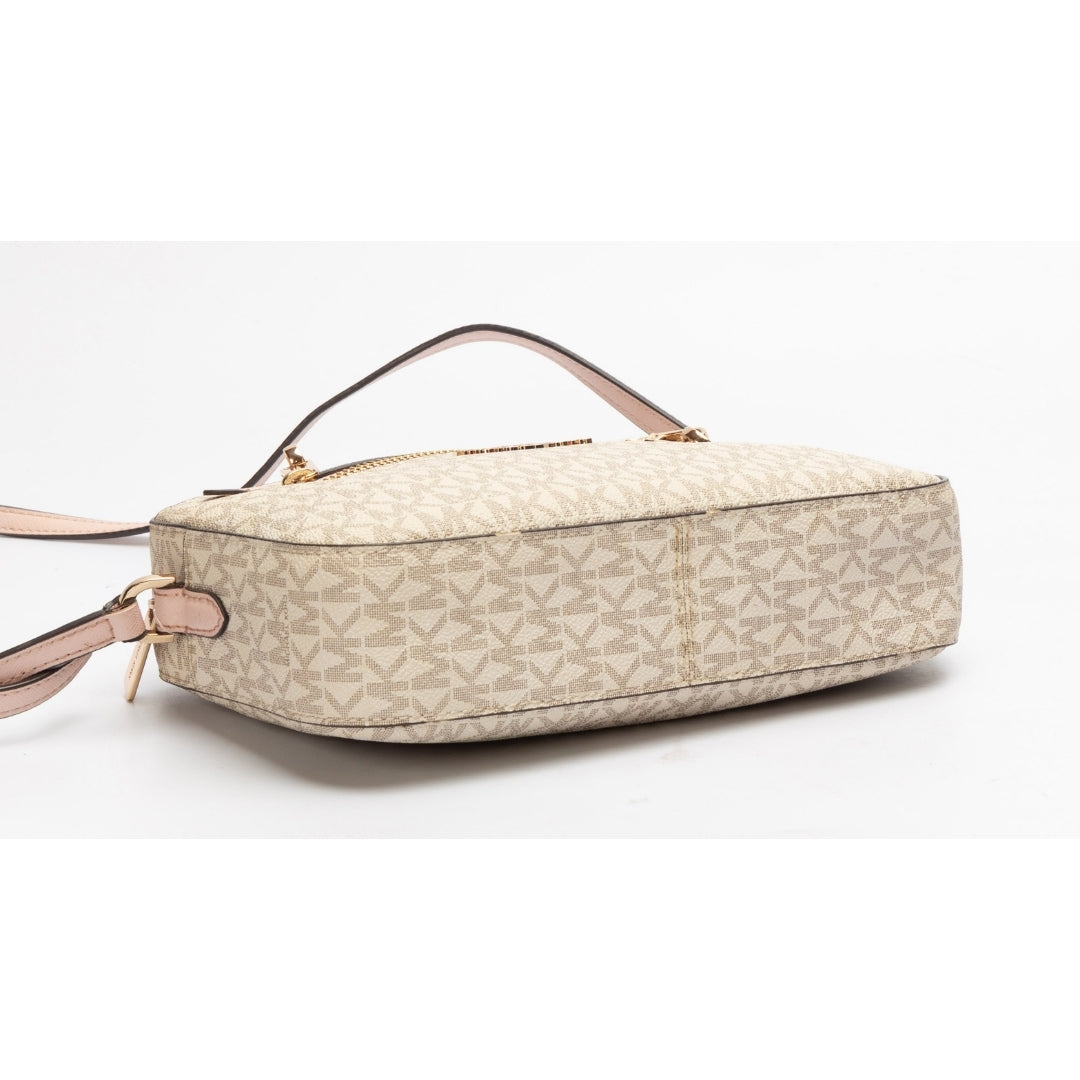 Michael Kors White Jet Set Large Crossbody Bag