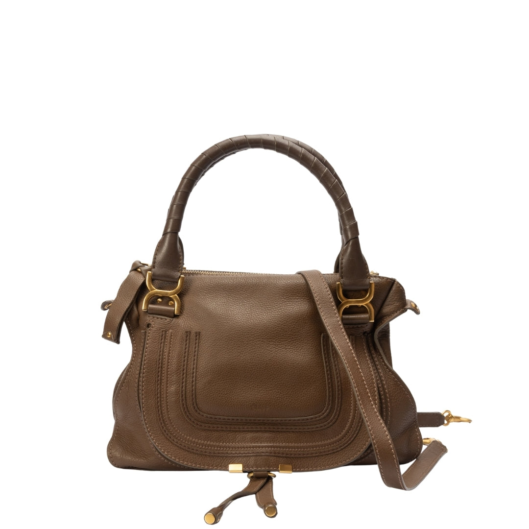 Chloe Brown Leather Medium Marcie Satchel