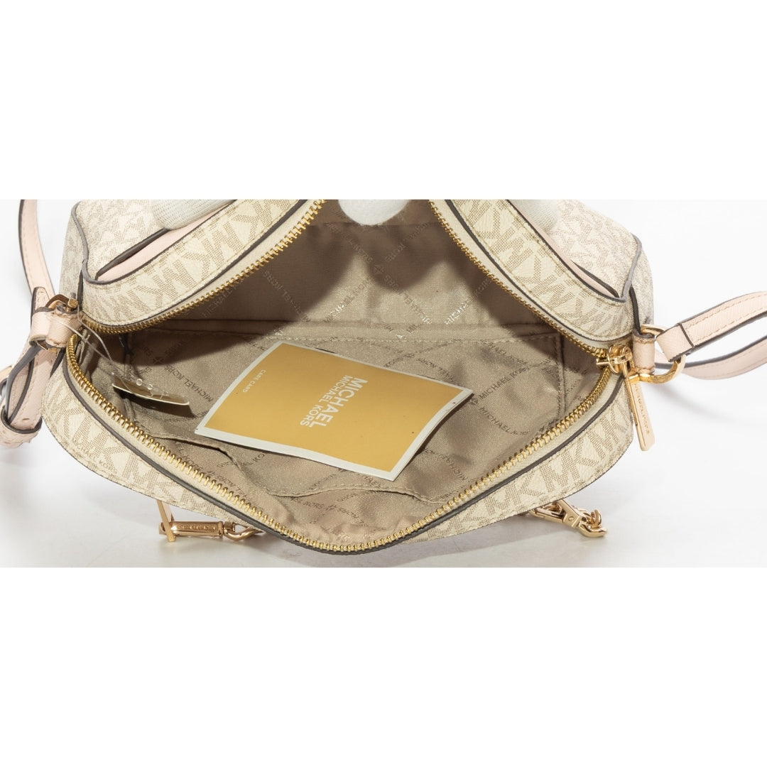 Michael Kors White Jet Set Large Crossbody Bag