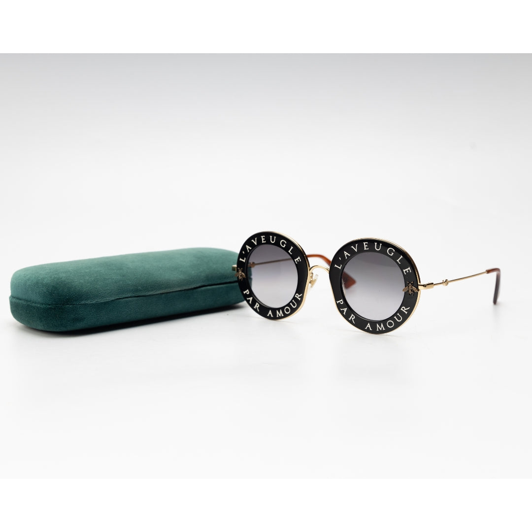 Gucci Bee Accent Round Sunglasses