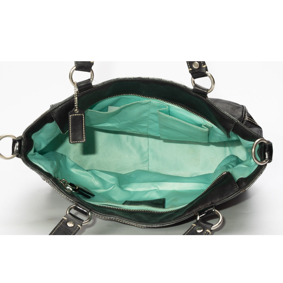 Coach Black Laura North South Tote