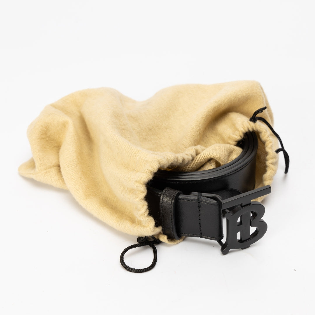 Burberry Leather TB Buckle Belt