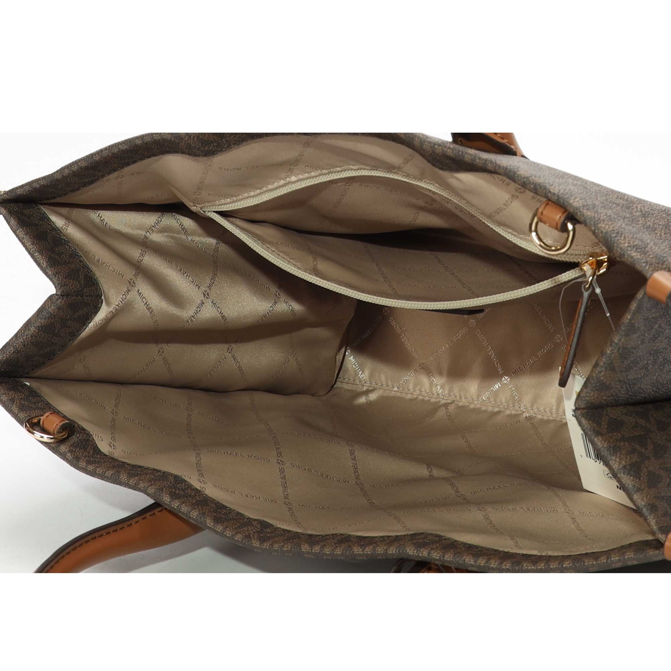 Michael Kors Mirella Brown Logo Tote