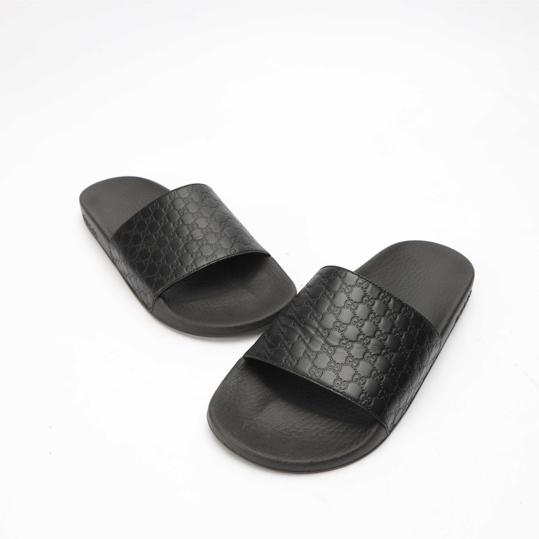 Gucci Microguccissima Black Slide