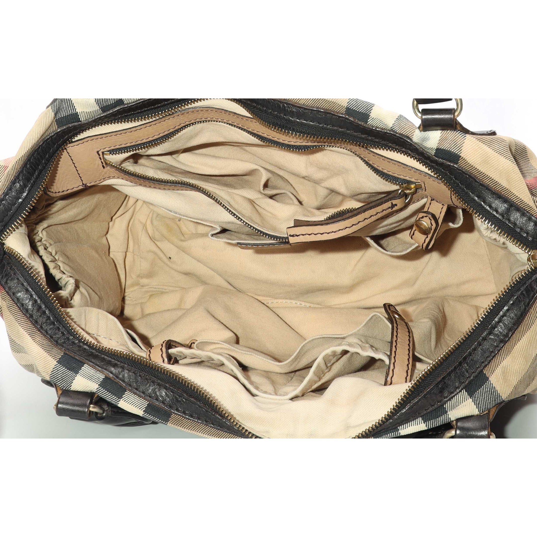 Burberry Nova Check Black/Beige Convertible Satchel