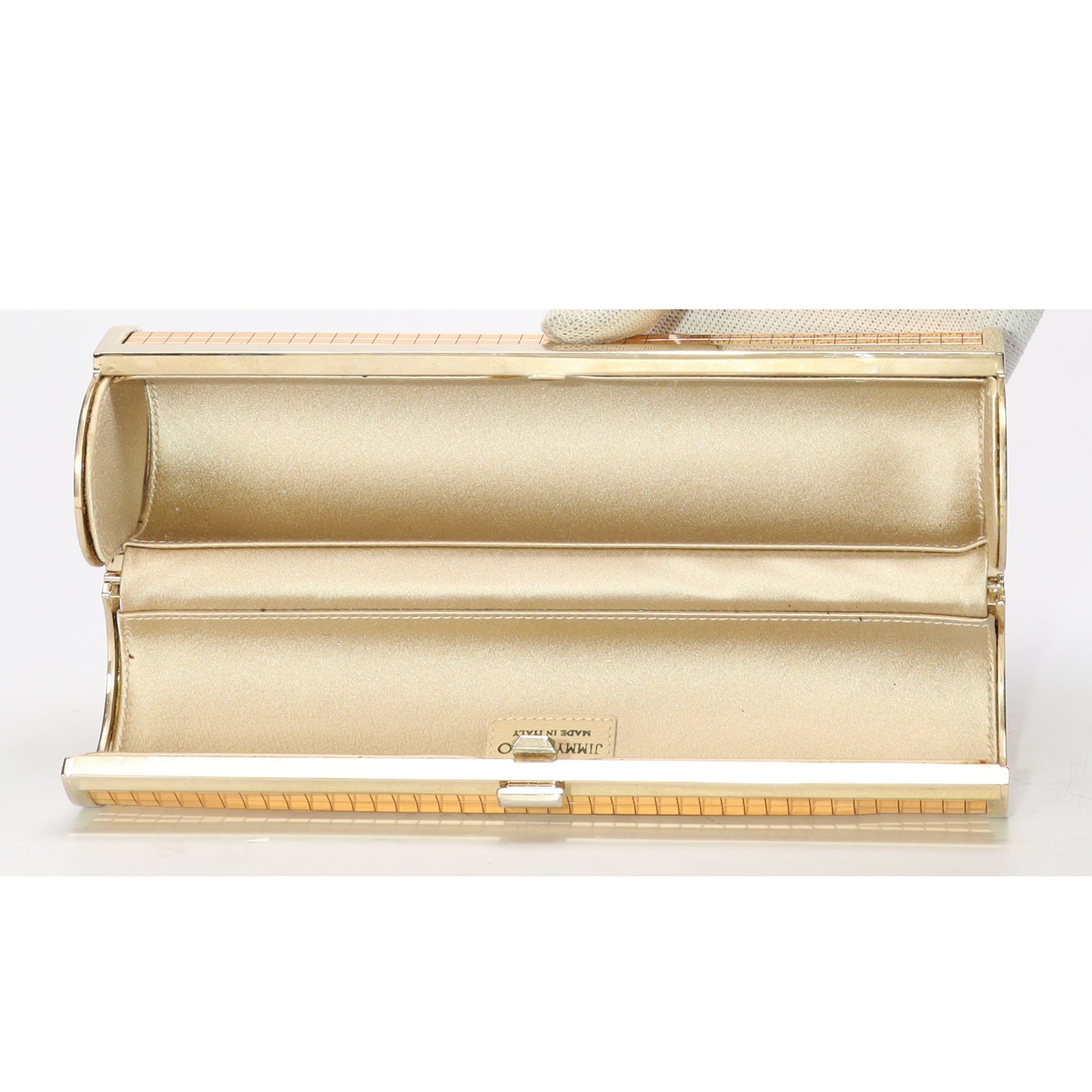 Jimmy Choo Cosma Gold Bar Clutch
