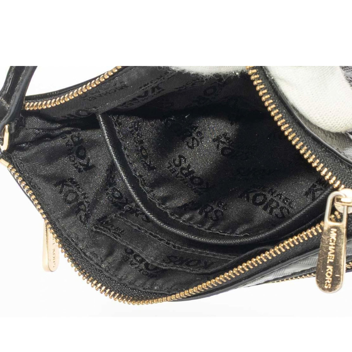 Michael Kors Black Patent Wristlet