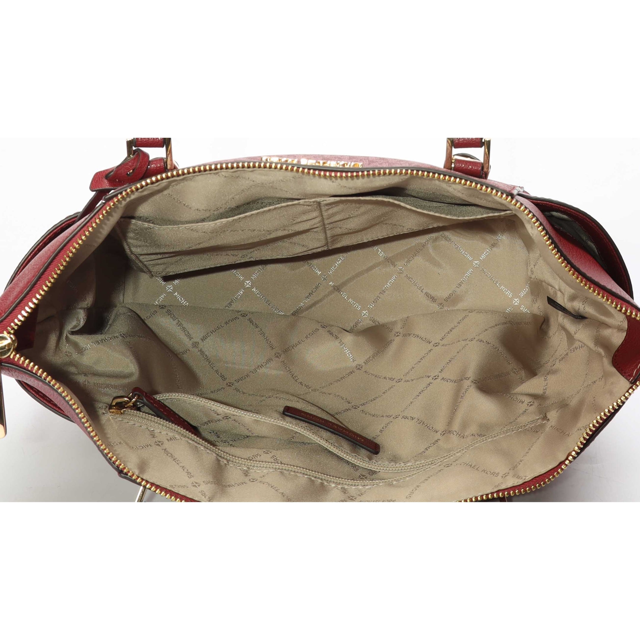 Michael Kors Maroon Charlotte Logo Tote