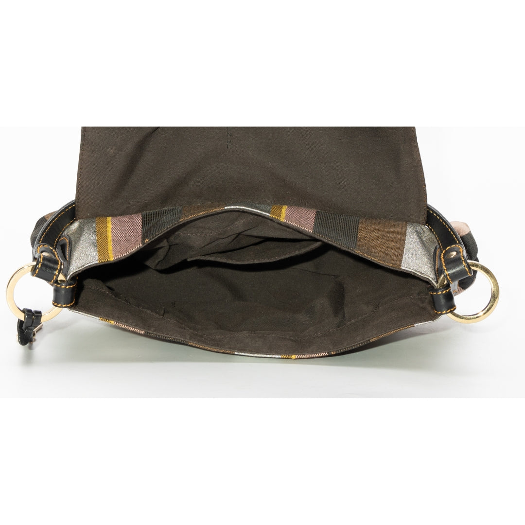 Fendi Multicolor Canvas Pequin Chef Shoulder Bag