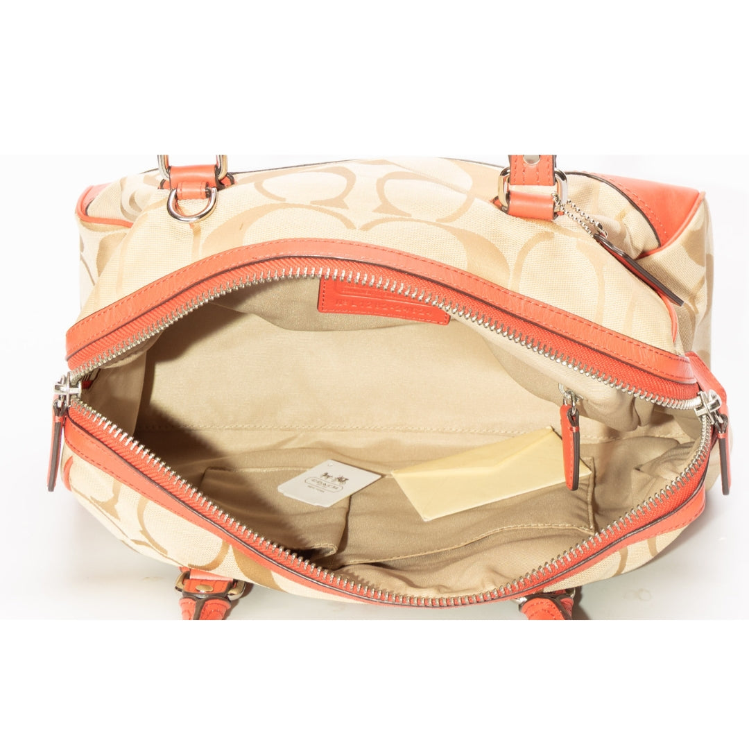 Coach Orange/Beige Haley Convertible Satchel