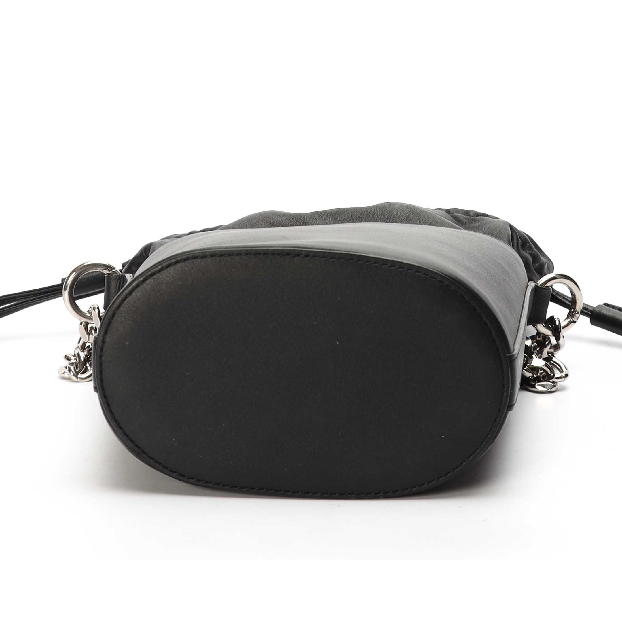 Giorgio Armani Black Drawstring Bucket Bag