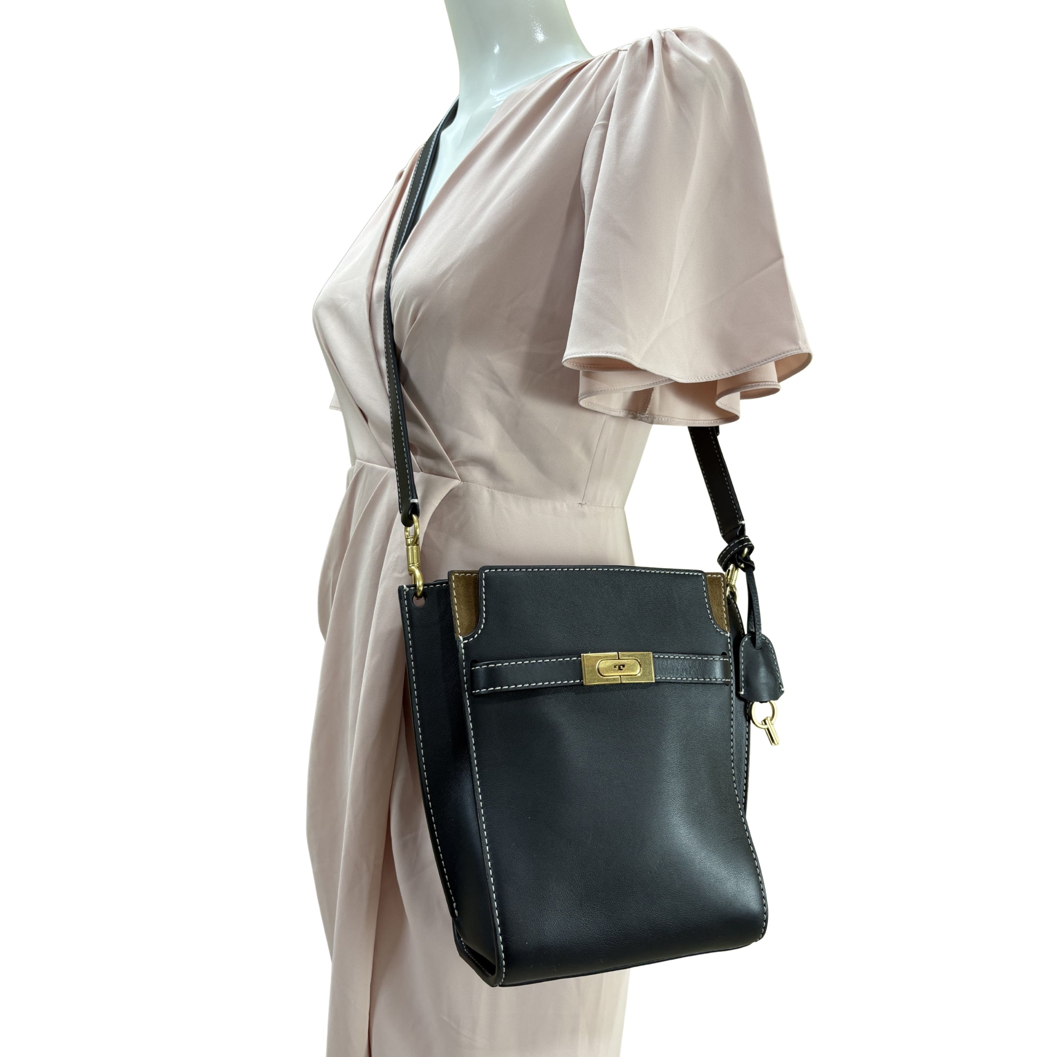 Tory Burch Lee Radziwill Navy Crossbody Bag