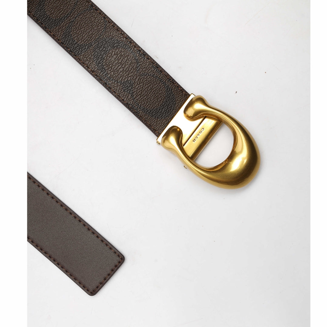 Coach Reversible Signature Canvas Buckle Bet