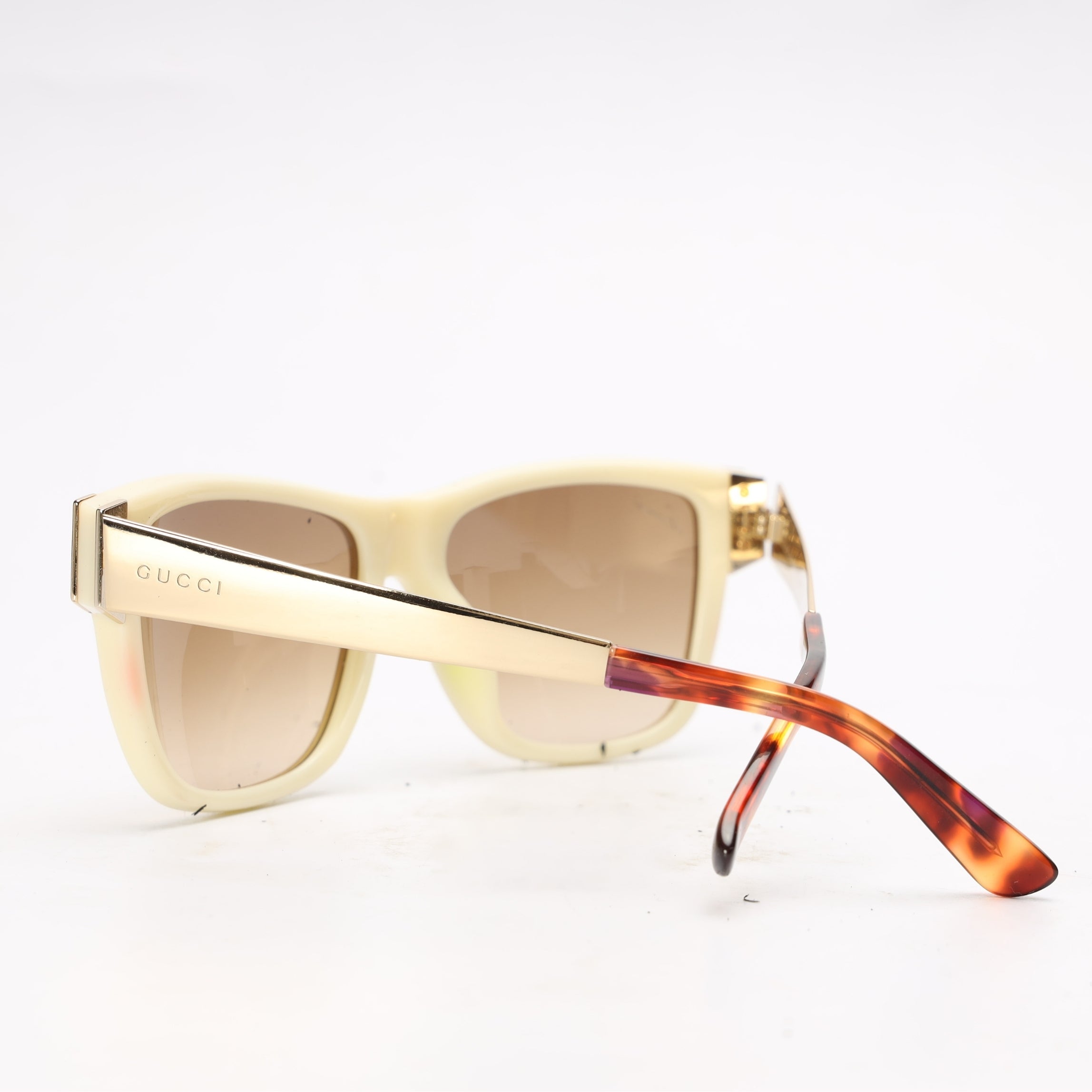 Gucci Off-White Acetate Sunglasses